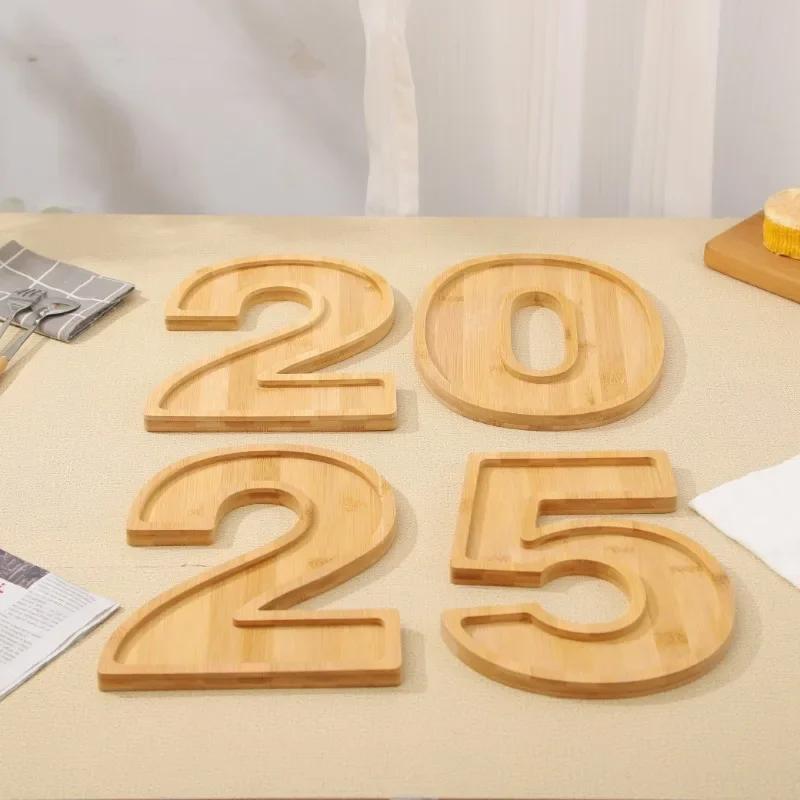 1 Pcs Digital Tray Fruit Cheese Platter Vegetable Food Plate Party Supplies Cooked Food Plate Home Decoration Crafts Xmas Gift