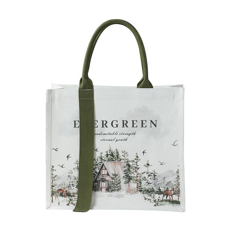 Eco-Friendly 3D Canvas Tote Bag with Zipper and Custom Logo Printing