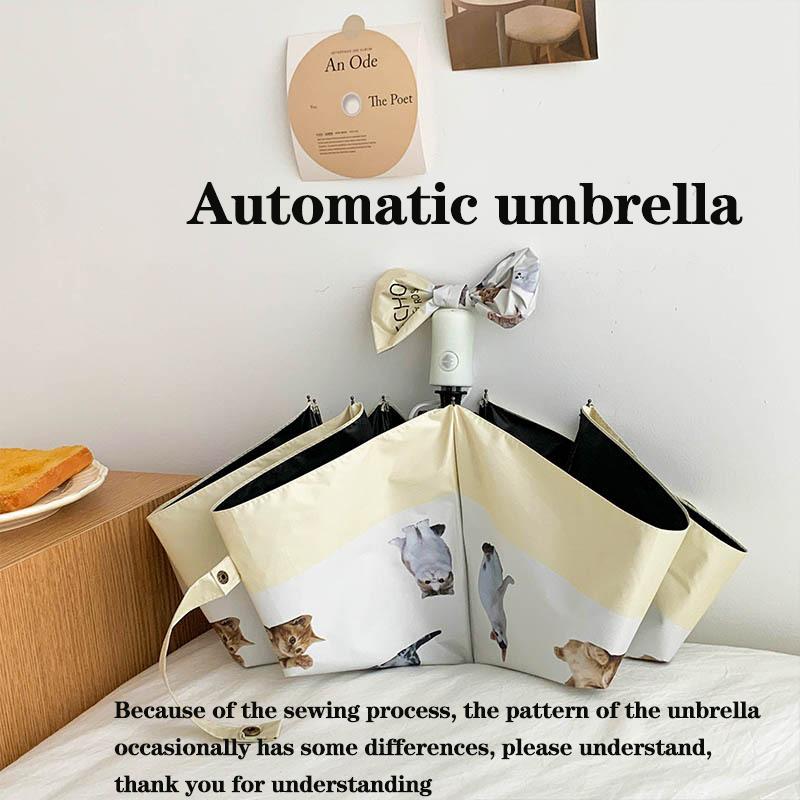 

УФ-зонт, Модный зонт от солнца с милым котом, Ветрозащитный, водонепроницаемый, теплоизоляционный, Портативный складной зонт большой площади, простой