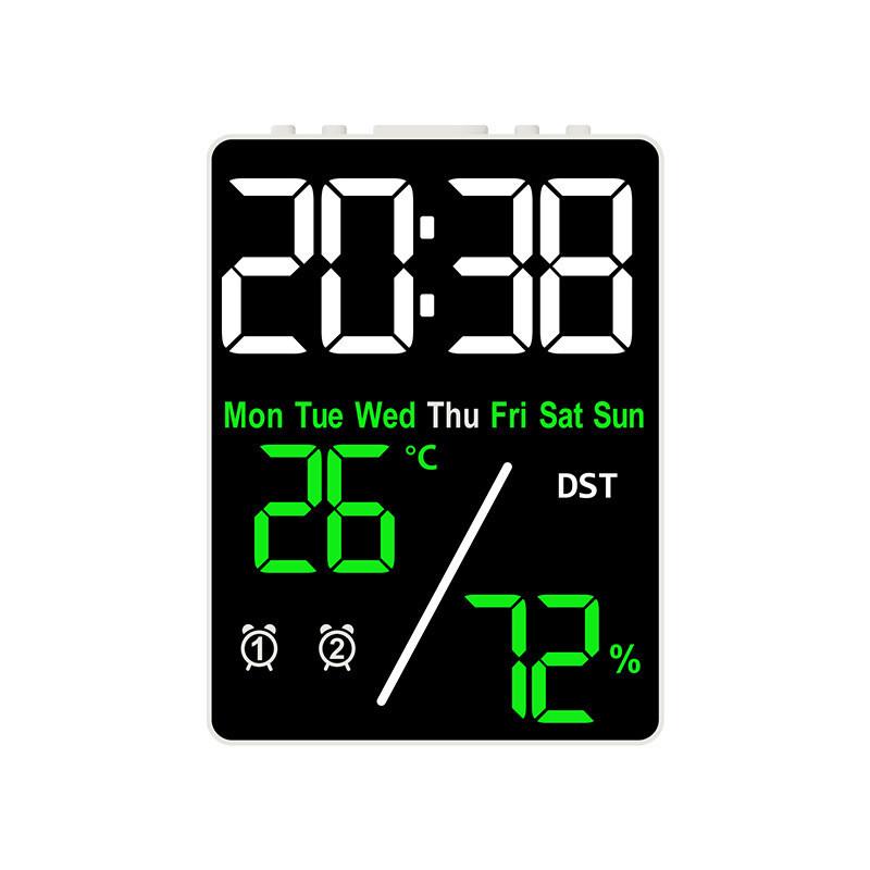 Modern Minimalist Digital Alarm Clock With Temperature And Humidity Display For Home Use