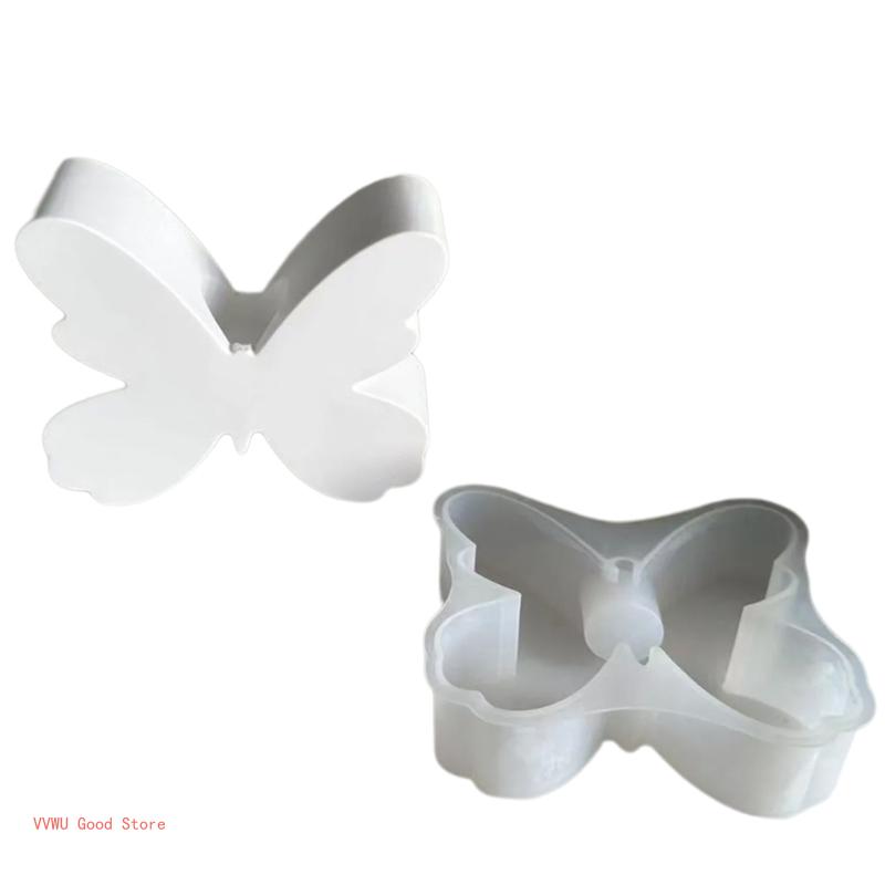 Candlestick Silicone Mold Stand Mould Butterfly/Heart/Clovers Holder Gypsum Molds Home Decorations Mould