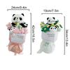 1 st Hand Hållande Blomma Högtidsgåva Plysch Kreativitet Docka Bukett Söt Panda Bukett Gradient Färg