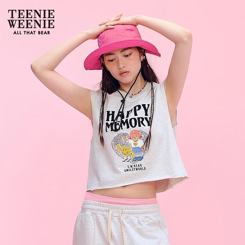 

Teenie Weenie Women s Smiley Letter Sleeveless Sweatshirt L