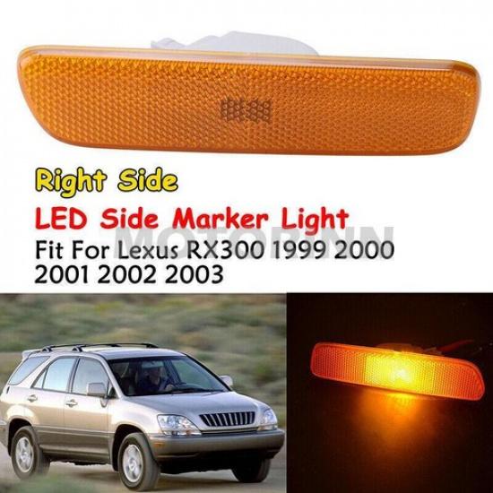 Fits 1999-2003 Lexus RX300 Front Right Side Marker Light Lamp Assembly w/Bulb 1x