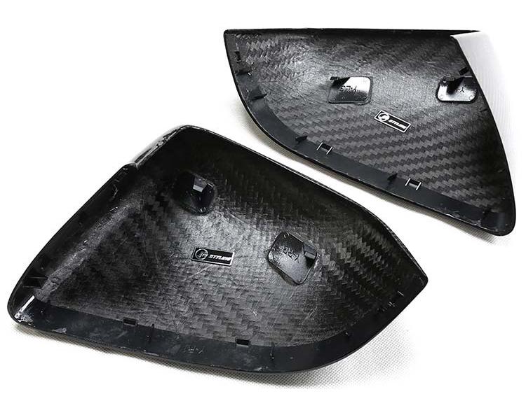 Tesla Model Y Carbon Fiber Rearview Mirror Cover - Dry Carbon Replacement Cap Accessories