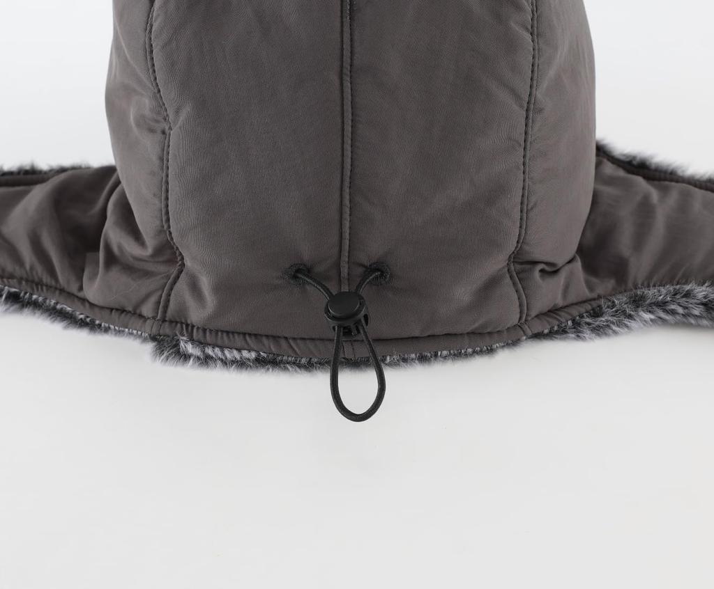 Connectyle and Winter Pilot Cap with Ear Dark Gray Men's Women's Water-Repellent Flaps,