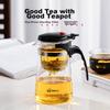 TIANXI Glass Teapot Heat-Resistant Tea Set with Floating Cup, Brewing Cup, Tea Infuser, Tea Pot, Tea-Water Separation Cup 1800ml