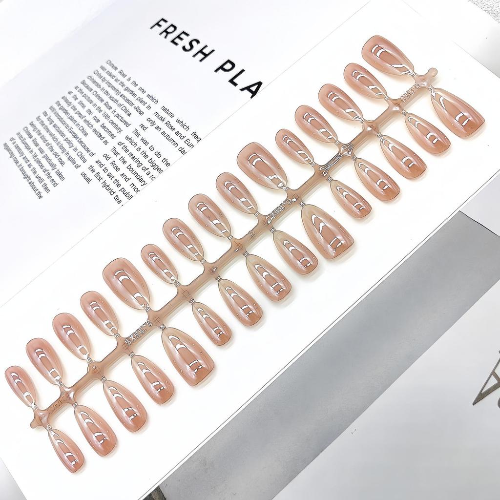 Aurora Cat-Eye Gradient Blush Electroplated Nail Tips