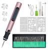 Cordless electric engraving pen with 3 adjustable speeds for jewelry, wood, metal, glass, stone