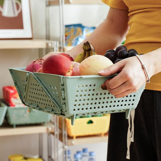 Collapsible Colander Folding Drain Basket with Resting Feet Dishwasher Safe Kitchen Food Strainer for Fruit Vegetables Pasta