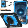 Kids Armor Case For Samsung Galaxy Tab S10 Lite S10 FE X520 X526B Tablet Stand Safe Silicone+PC Shoulder Strap Protection Cover