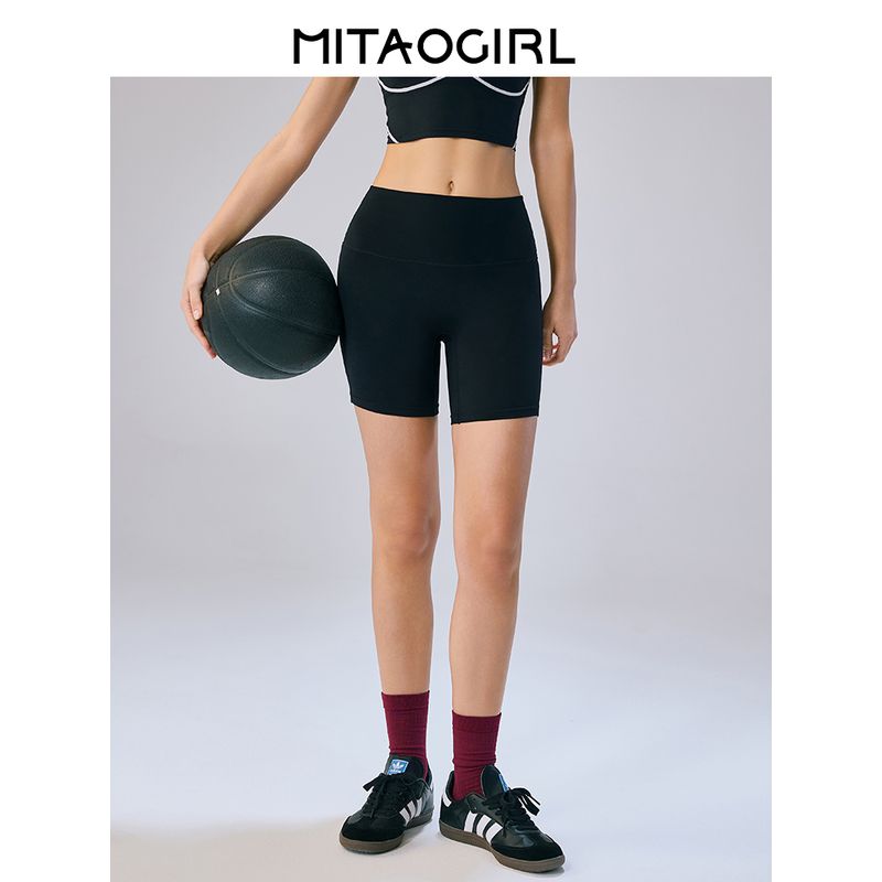 Mitaogirl Kendall Short-Length Pants Female High Waist Hip Lift Slim Fit Fitness Pants Running Quick-Drying Yoga Sports Shorts