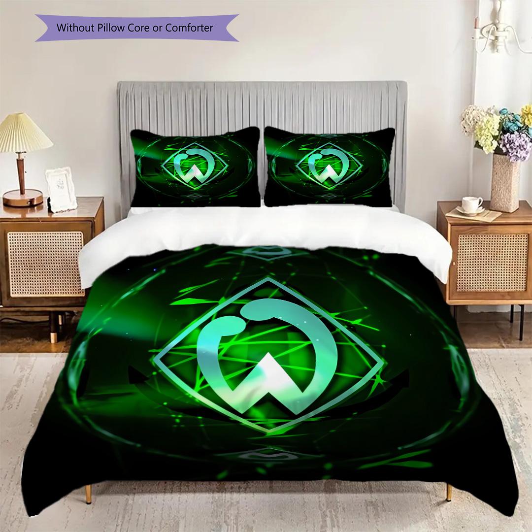 

SV Werder Bremen Pattern Bedding Quilt Set Quilt Cover Pillowcase Home Decoration Birthday Gift (1 * duvet cover + 2 * pillowcase, without core) 140x200cm