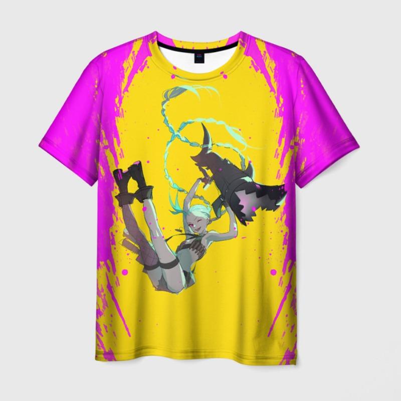 Cartoon Anime Arcane League Jinx Graphic 3D Printed T-shirt Men Women Short Sleeve O-Neck Tee Shirt Casual Harajuku Top Clothing