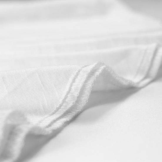 Summer Men T-shirt Round Neck Pure Color Irregular Hem Short Sleeve Slim Fit Pullover Mid Length Casual