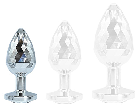 Plug Ikonik Diamond S 6 x 2.7cm Argent - MyPlayToys - Bijoux Anal