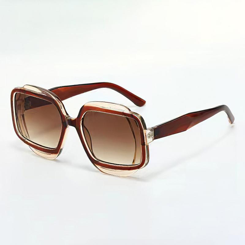 Oversized Fashion Sunglasses Men New Candy Color Rim Gradient Casual Shades Women Brand Design Beach Vacation Sun Glasses