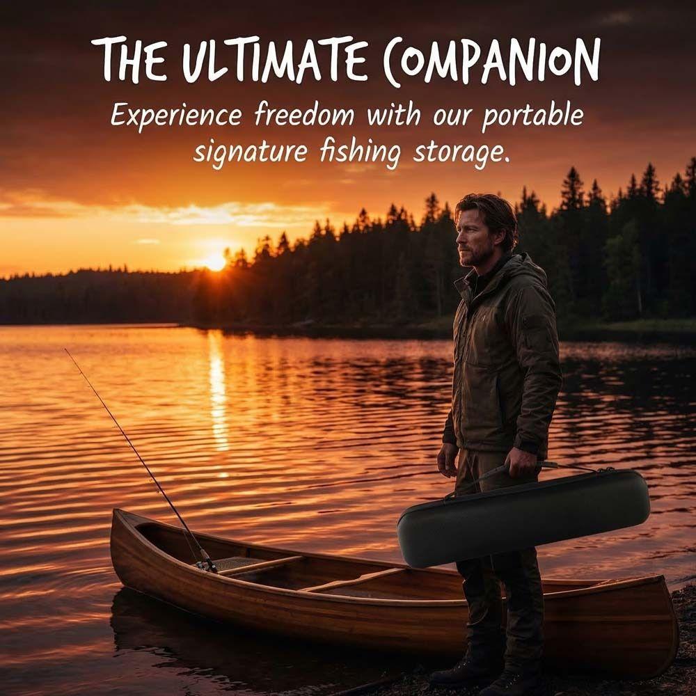 Hard Shell Fishing Tackle Bag Double Zipper Carry Bag for Rod Fishing Rod Bag  Fishing Tools