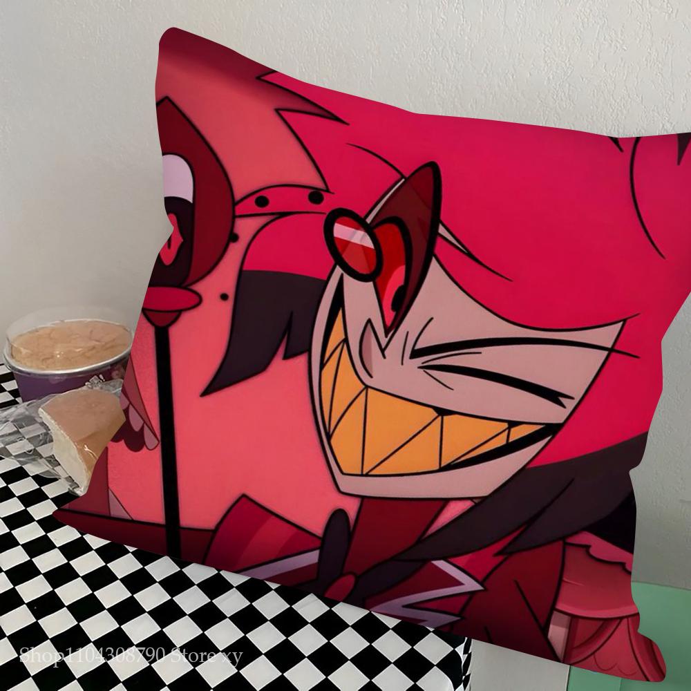 

1 шт. Наволочка Hazbin Квадратная Спальня Диван Досуг Комфортная Подушка Автомобиль Гостиная Домашнее Украшение 16x16Inch