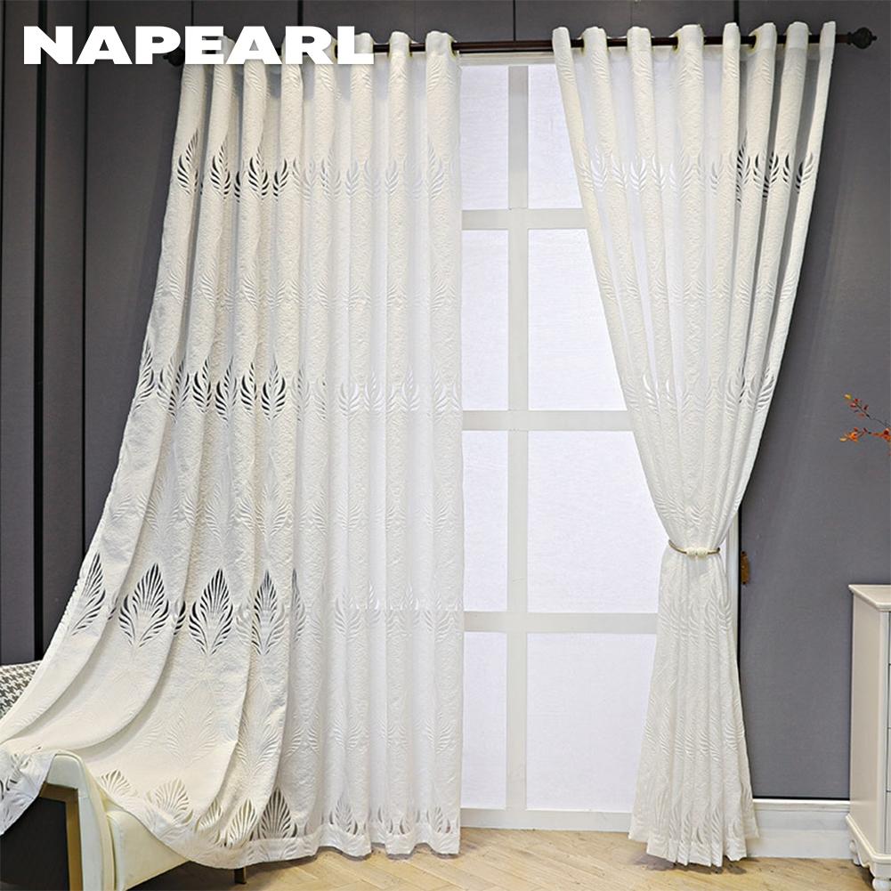 1PC NAPEARL prosta i wszechstronna w stylu europejskim biała zasłona tiulowa okno Sheer do salonu dekoracje do wnętrz do sypialni