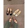 French Low-heeled Bag Head Half Slippers Women's Shoes Outer Wear 2025 New Spring and Summer Gentle Half-tote Mary Jane Sandals