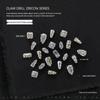 Gold & Silver Zircon Rhinestone Nail Decoration Set - 20pcs (Teardrop, Oval, Marquise, Rectangle, Square)
