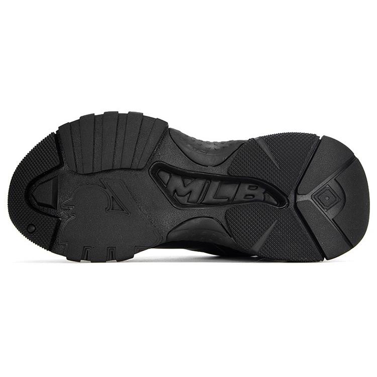 New MLB Big Ball Chunky Height Increasing Low Top Chunky Sneakers Unisex Black 3ASHCM01N-50BKS