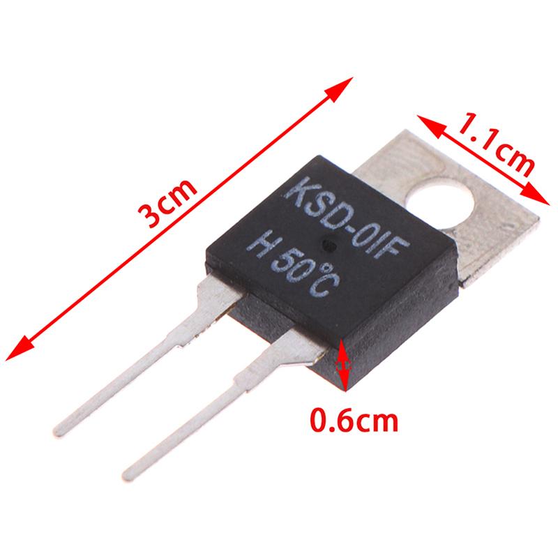 2 JUC-31F/KSD01F Temperature Control Switches Normally Open Heat Temperature Sensor Thermostat 50 Degrees