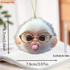 Cute Spectacled Monkey Acrylic Ornament for Rearview Mirror, Keychain, or Backpack Pendant