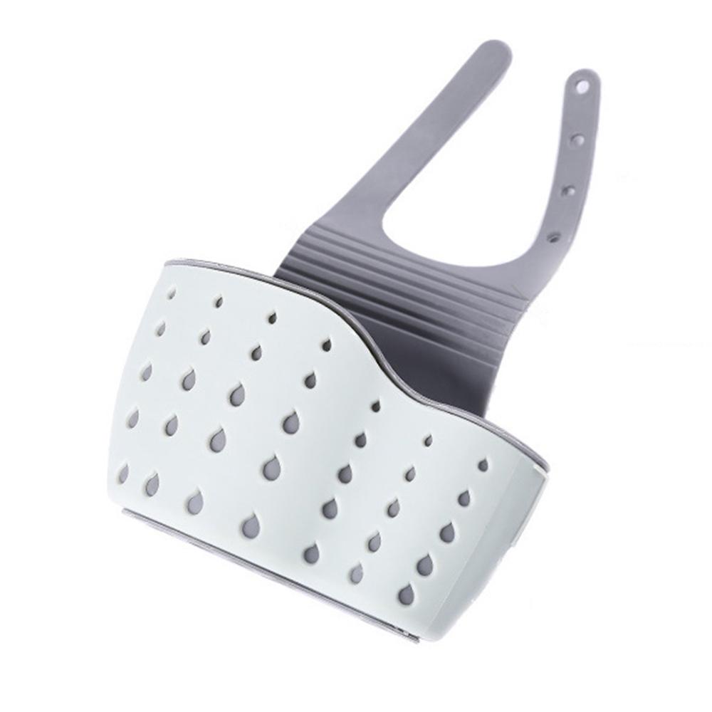 Kreatives Spleißen Doppelschichtiges Aufbewahrungsregal TPR-Material Spülbecken Hängebeutel Küchenaufbewahrungsregal Spülbecken Abtropfgestell Aufbewahrungskorb