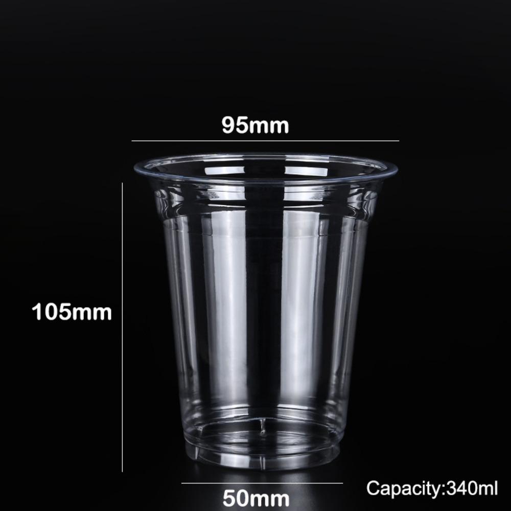 

95мм Стакан и крышки Пластиковый одноразовый стакан Высококачественный стакан для мороженого 340ml Cups