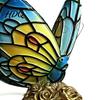 Desk Lamp Warm Light Cute Bedside Table Lamp Butterfly Rose Nightstand Lamps Stained Glass Shape Wing Shade Bedroom Decor Home Decor Romantic Gift