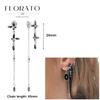 FLORATO 925 Silver Earrings Chain Tassel Pendant Earrings Zircon Silver Earrings for Women Trend Luxury Wedding Jewelry