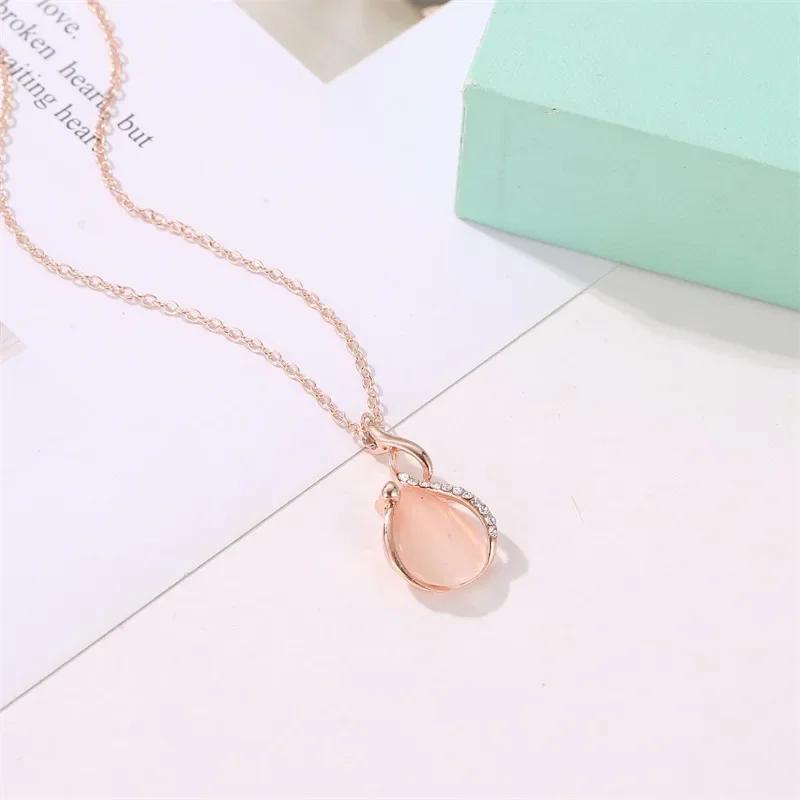 Fashionable Atmospheric Shiny Necklace Earrings Women's Rhinestone Earrings Pendant Full Diamond Crystal Necklace Earring Set