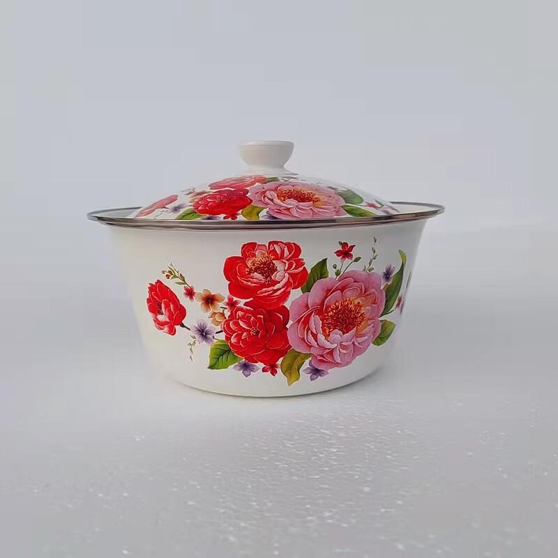 ZISIZ Enamel Fresh-Keeping Covered Bowl