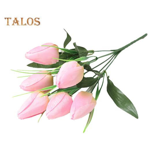 

1 ветка, искусственный цветок, никогда не увядает, создает жизненную силу, яркий цвет, красивые 6 головок, искусственный цветок тюльпана, украшение для искусственного букета розовый