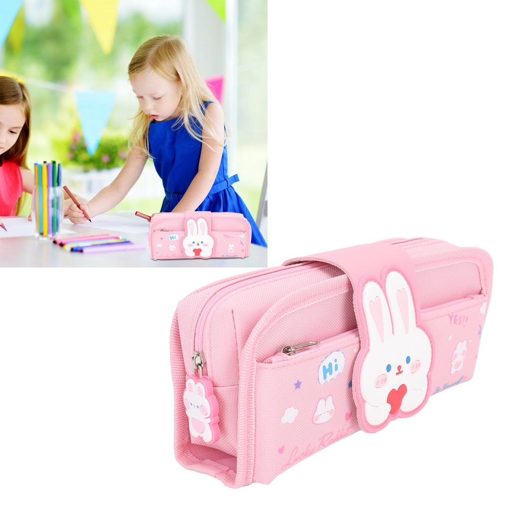 Large Pencil Case Canvas Detachable Portable Large Capacity Pencil Pouch Bag for School Office Colle