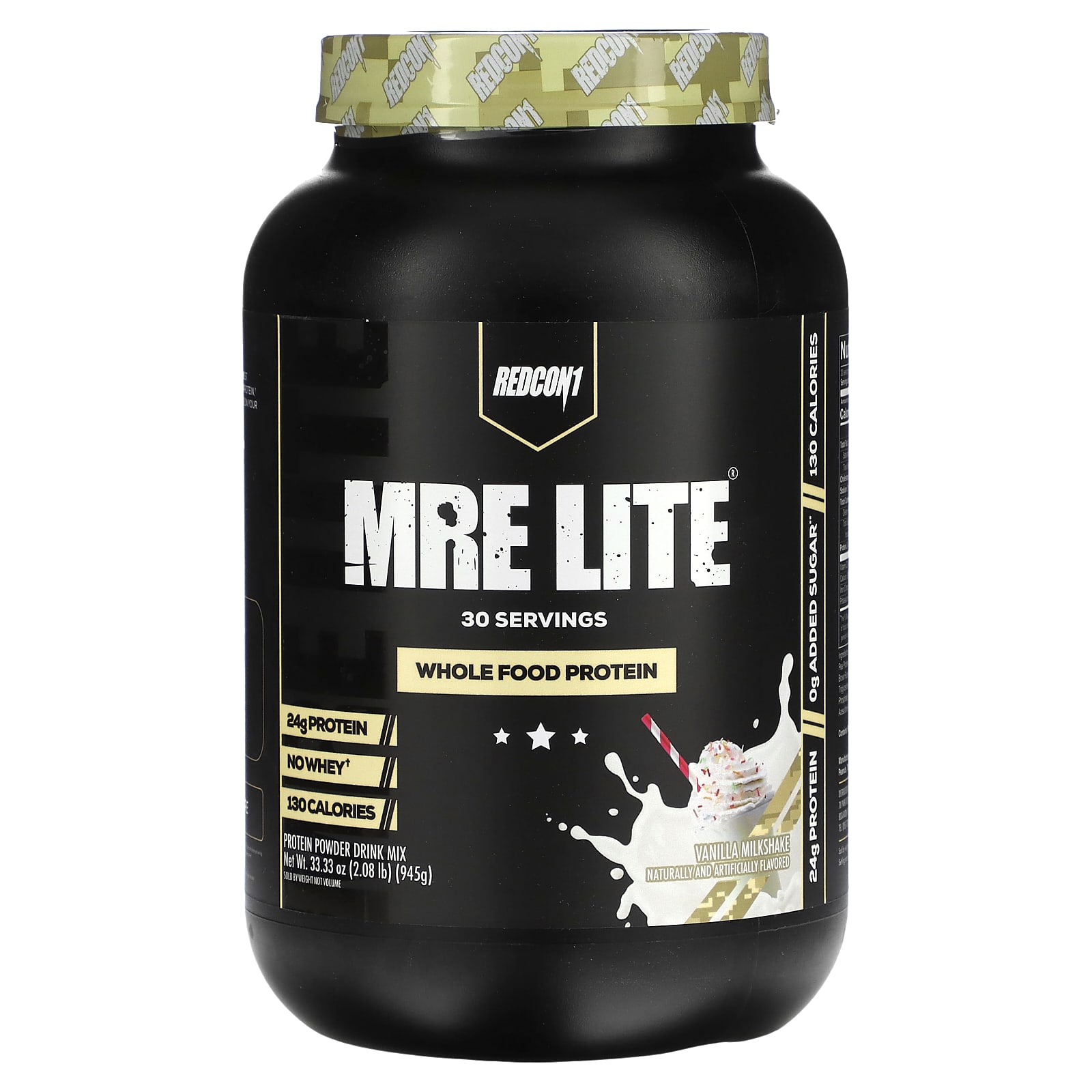 

Redcon1, MRE Lite, Whole Food Protein, Vanilla Milkshake, 2.08 lb (945 g)