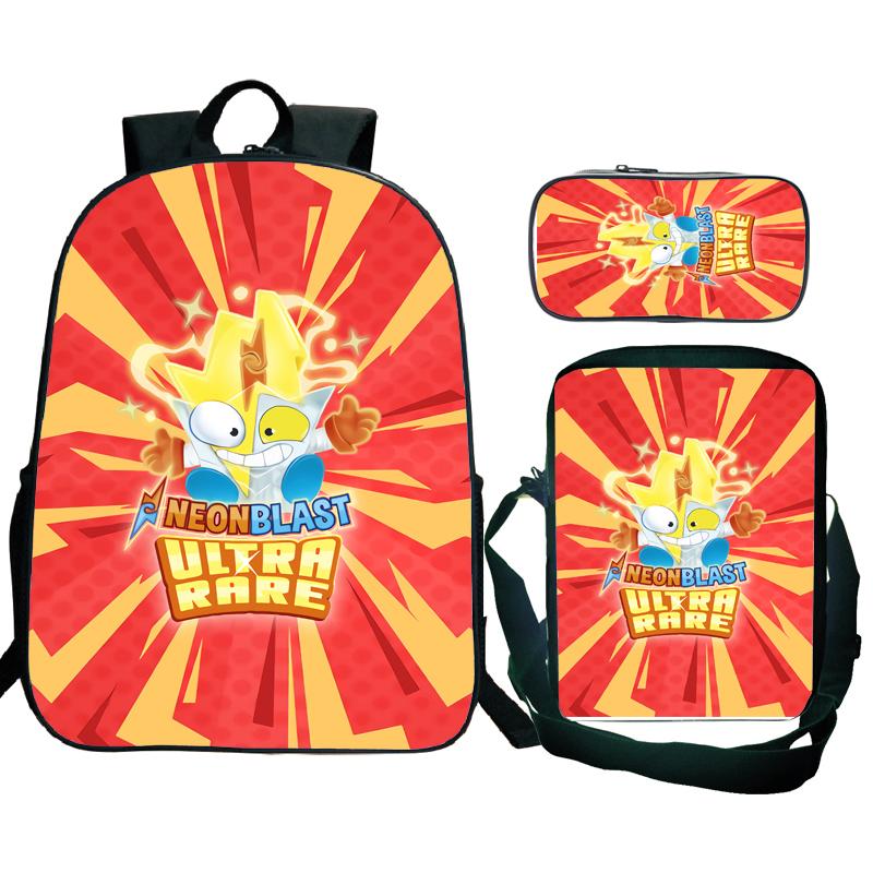 3Pcs/set Superzings Kazoom Kids Backpack Superthings Teenager Students Schoolbag Rucksack Children Laptop Daypack