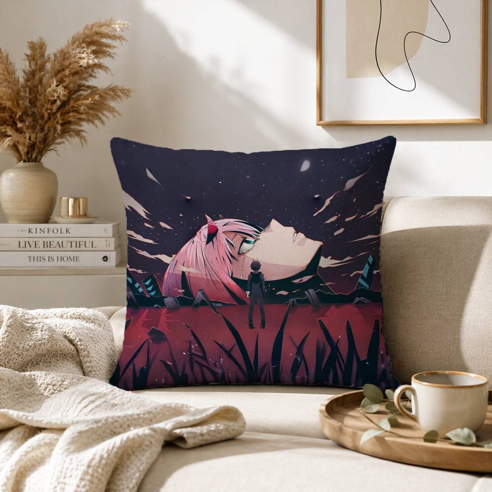 D-DARLING in the FRANXX Pillow Case for Sofa Living Room Home office Decor Protective Cover