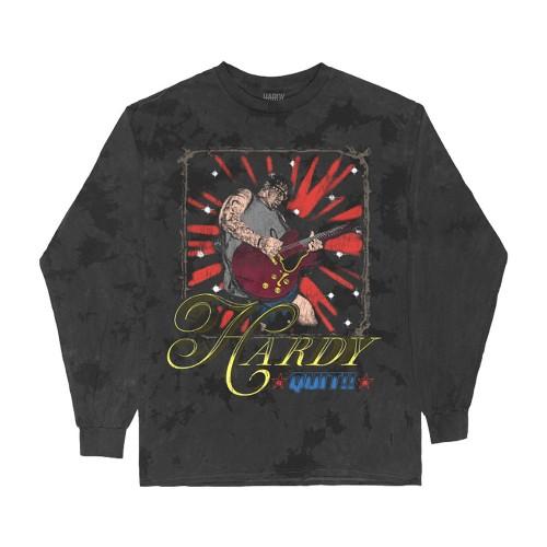 HARDY Unisex Adult Quit!! Guitar Washed Long-Sleeved T-Shirt