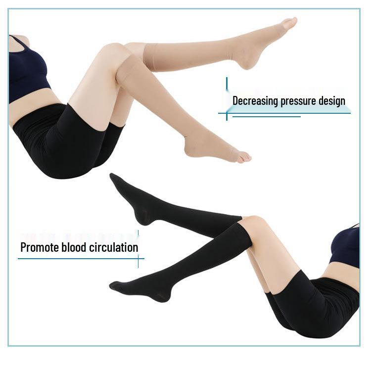 Medical Grade Class II Anti-Varicose Mid-Calf Compression Socks for Nurses