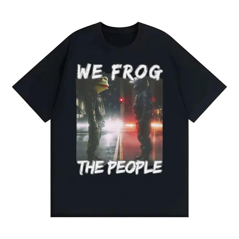 

Funny We Frog The People T Shirt Portland Frog Meme Tee Shirt Men Women Harajuku Y2k Vintage Oversized Cotton T-shirt M