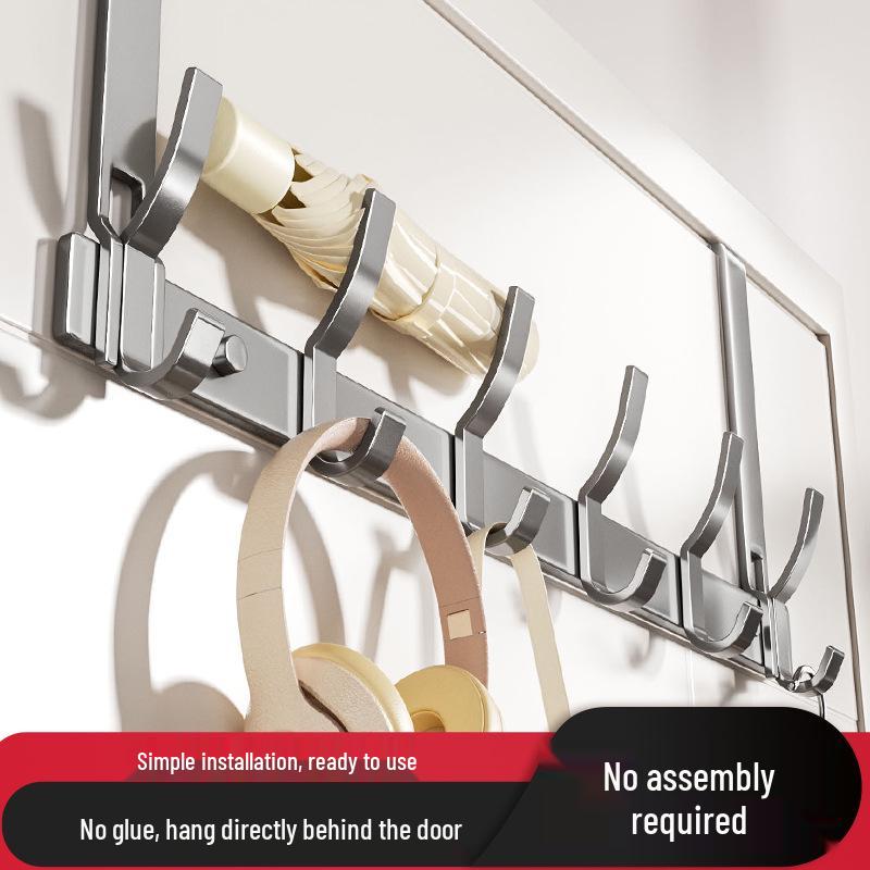 Schlaggelöste Kleiderstange und Aufbewahrungsregal mit Haken für die Tür