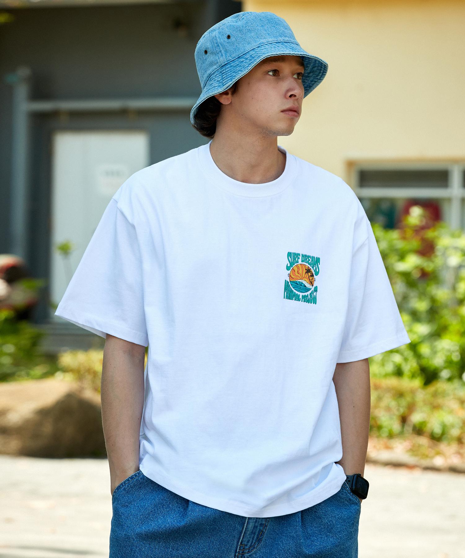 Minimal Project Surf Dreams Oversized Short Sleeve T-Shirt Mst147 [White] White/S