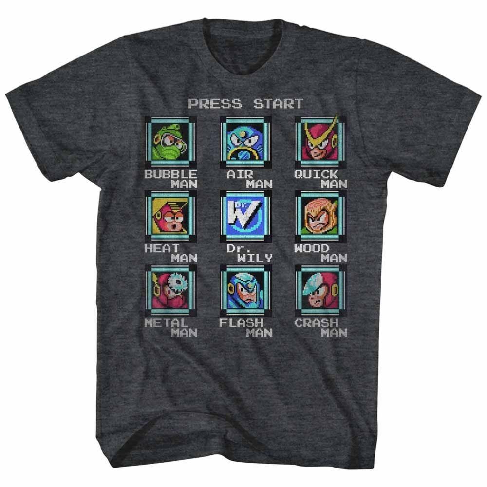 

Mega Man Stage Select Capcom Gamer Adult T-Shirt M