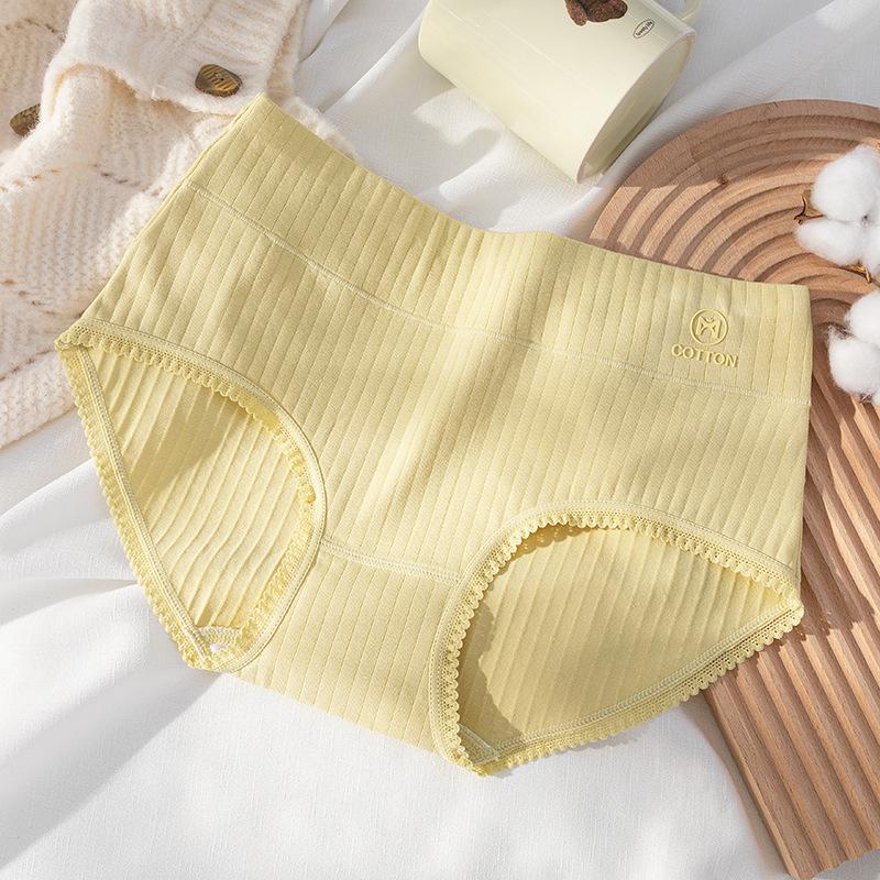 10A Antibacterial Pure Cotton Women's Underwear Graphene Crotch Women's Pure Cotton Printed Mid Waist Cotton Underwear