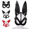 Punk Leather Fox Rabbit Cat Mask Collection Dance Party Halloween Carnival Animal Masquerade Costume Accessories Props