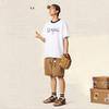 Li-Ning Versatile Comfortable Casual Breathable Short Sleeve T-Shirt Unisex Tops Off-White AHSW853-1