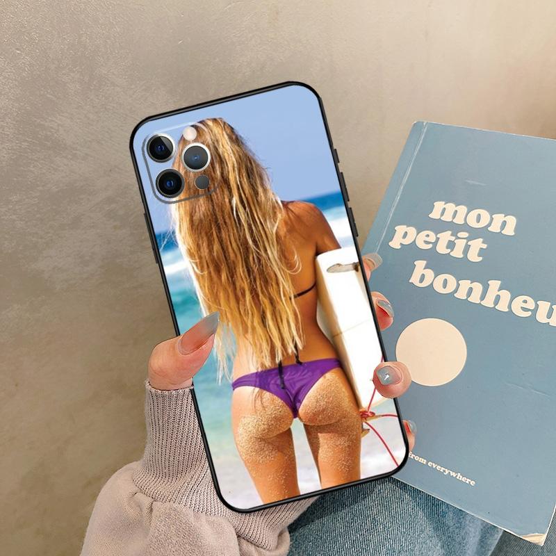 Beach Booty Bikini Girl Case For iPhone 17 Air 15 14 13 12 11 16 Pro Max 13 mini XR 15 16 Plus 16e Back Cover Shell